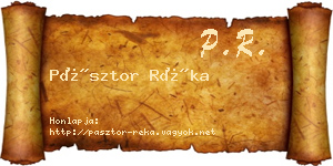 Pásztor Réka névjegykártya